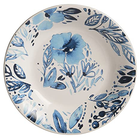 Trend'up - Plato Hondo de Jardín Azul, Cuencos de 20,5 cm (lote de 6)