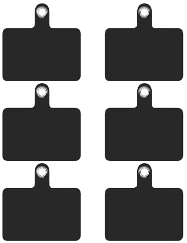 TBOC Mobiltelefon hängande lappar rep hals snodd fodral hölje hängande band hållare mobiltelefon nycklar fodral nyckelring tillbehör universal, 6 x svart, one size