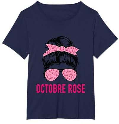 Octobre Rose 2024 Ruban Rose Sensibilisation Cancer Du Sein T-Shirt