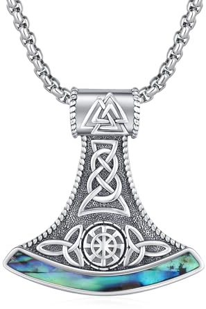 REDSUN Collar vikingo de martillo de Thor, plata de ley 925, punta de flecha, ancla, martillo, colgante celta, amuleto, joyas para hombre, hijo, joven, mujer, hombre, unisex