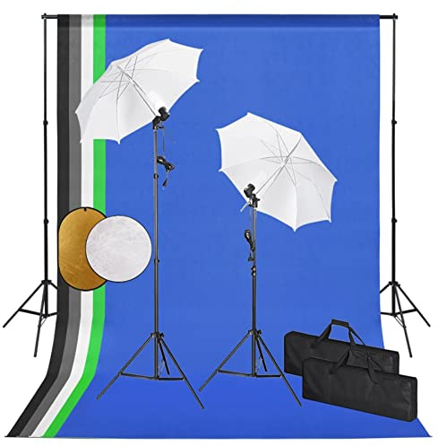 Lechnical Kit Studio Fotografico con Luci Ombrelli Fondale e Riflettore,Studio Foto,Fotografia,Illuminazione e Studio,Luci e Flash da Studio(SPU:3067097)