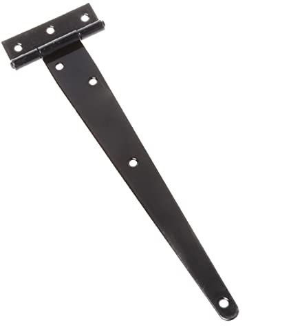 1 Stück schwarz lackiertes T-förmiges Dreiecksscharnier, verwendet for Schrankschuppen, Holztür- und Torscharniere, Hardware-Scharniere (Color : Noir, Size : 10)