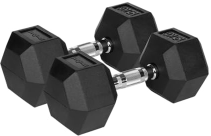 Rebel Hanteln Gusseisen Gummierte HEX 2x15kg RBA-2325-15