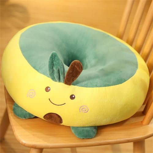 champracer Runde Sitzkissen Stuhl Kinder Set，Sitzkissen Kinder,Weich Sitz Auflage Cartoon Tier Bodenkissen Kinder Runden Kissen Sitzkissen Filz Rund Kinder Kissen Deko (Avocado,38x38 cm)