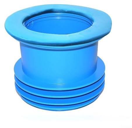 Sello de tubo de drenaje de inodoro para anillo, junta de goma para tubo de drenaje para anillo para sifón de trampa de olores de fregadero de 100-110 mm, azul (M0510)
