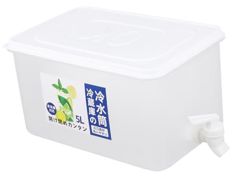 OFFSCH Botella De Agua Grifo Blanco Recipiente Resistente Para Almacenamiento De Agua Hogar y Exterior Para Camping y Uso Doméstico