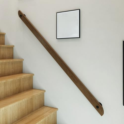Corrimano in legno,Corrimano Per Scale Sicuro Per Interni Ed Esterni Montato A Parete,scala legno,corrimano per scale interne,corrimano per scale interne legno,antiscivolo scale(500cm/196.9in/16.4ft)