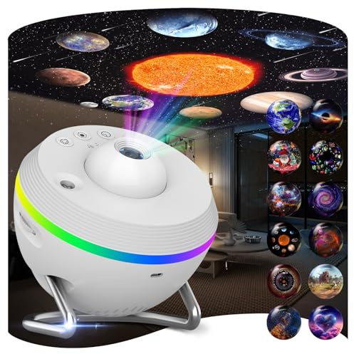 Galaxy Projektor, 13 in 1 HD Planetarium Galaxy Star Projektor für Schlafzimmer, Sternprojektor Galaxie Licht mit Meteoreffekten und Timer für Kinder, Decke, Geschenke