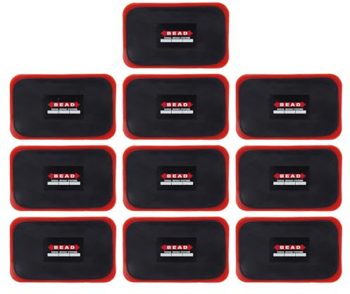 POENVFPO 10Pcs Tire Repair Patch, Thickened Tyre Puncture Repair Patches, Fast Repair Adhesive Rubber for Vehicle Tyre Damage, Motorcycle Tire Patches, 80x130mm