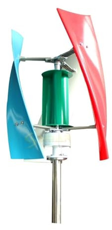 HPHPH Aerogenerador Eolico Molino de Viento de energía Libre de eficiencia Real 1kw 1.5kw 12v 24v Eje Vertical turbina eólica Permanente Maglev con inversor de Salida(MPPT Controller,Multicolor_12V)