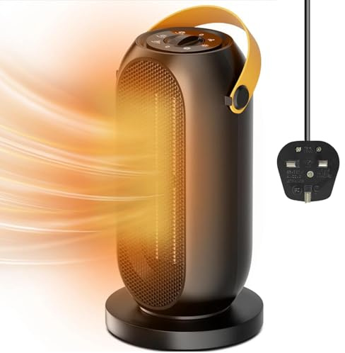 Portable Space Heater, Electric Heater Fan,Energy Efficient Electric Heaters,PTC Electric Space Heater with Tip-Over and Overheat Protection,6 Adjustable Modes &Heater for Office Room