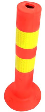 DECOMELODY Barrière de Stationnement PU Poteau de Délimitation Robuste et Aux Intempéries pour Garage Cône de Signalisation et Butée Parking Polyvalente