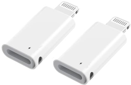 2Pack Lightning Male to USB C Female Charging Adapter,[Apple MFi Certified] Type C Charging Support Data Transmission Connector Dongle Compatible with iPhone 14/13/12/11/8/X/XR/XS/SE/7/Plus/Pro Max/6