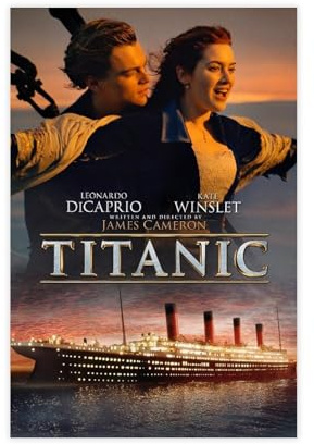 OLFCESPP Filmposter Titanic (4) Leinwandposter Schlafzimmer Dekor Landschaft Büro Zimmer Dekor Geschenk 50 x 75 cm