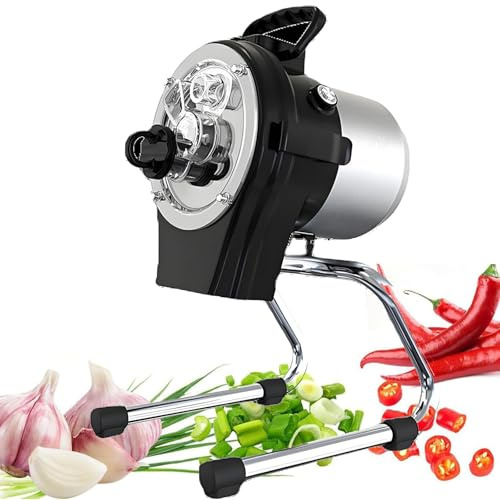 ZYLDDS Trancheuse à oignons Verts Professionnelle, Hachoir à oignons Nouveaux, Coupe-légumes électrique 110 W, Coupe-poireaux électrique 6 000 Coups par Minute pour ail,Piment 110CL
