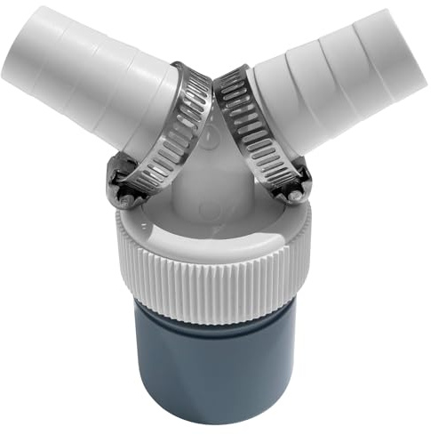 Doble conexión para lavadora, lavavajillas DN 40 – Adaptador de desagüe para lavavajillas y lavadora – Adaptador en Y para manguera con boquilla de entrada de 19 – 24 mm