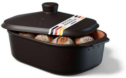 myromy® Brot-Frische-Topf 6 L – Brotkasten & Brottopf aus Keramik | TONTOPF BROT – atmungsaktiv · Naturton · Brot frisch halten