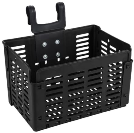 Holibanna Cesta para Bicicletas Plegable Cesta de Bicicleta de PP Negra Gran Capacidad para Llevar Libros y Mochilas Escolares