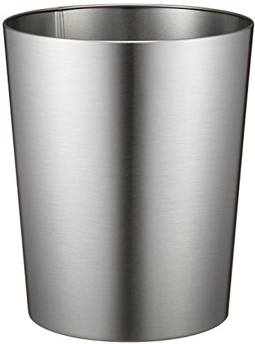 iDesign 25240EU Patton Mülleimer Papierkorb für Bad, Büro, Küche, 20,32 x 0,254 x 24,8 cm, bronze, Edelstahl Gebürstet
