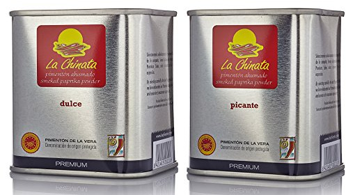 La Chinata Pimentón Ahumado PREMIUM pack - Lata 70g Dulce y Lata 70g Picante