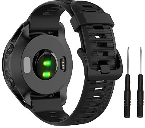 ISABAKE Bracelet pour Garmin Forerunner 945/935, Garmin Fenix 5/5 Plus, Fenix 6/6 Pro, Approach S60/Quatix 5, Bande de Remplacement de Montre en Silicone Souple de 22mm