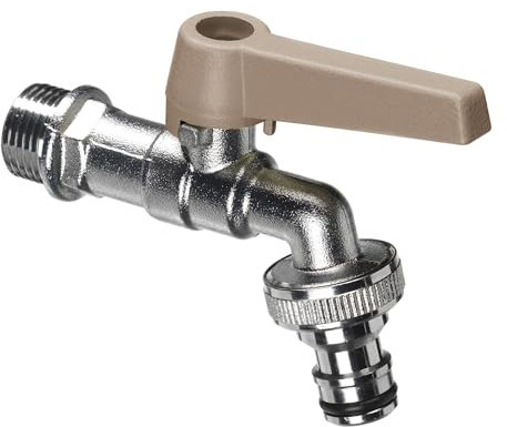 Rubinetto a Sfera per Fontana da Giardino con Leva Colorata Belfer RUB/028 Tortora