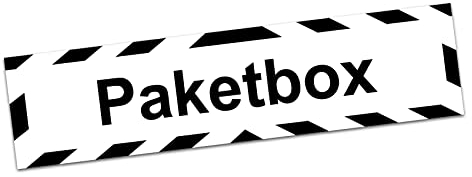 Finest Folia Hinweis Aufkleber 20x5cm Warnzeichen Hinweisschild selbstklebend wasserfest aus Vinyl für Briefkasten Kfz Gas Haupthahn Schild Folie R197 (02 Paketbox)