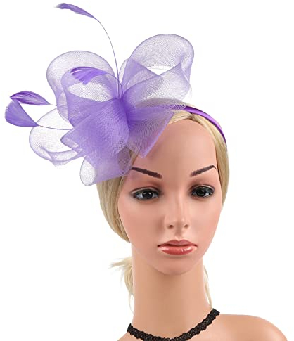 Fascinator Hut Damen Damen Fasching Kostüm Zubehör Wedding Party Top Tea Hat for Women and Girls Halloween Costume Fascinator Hair Clip
