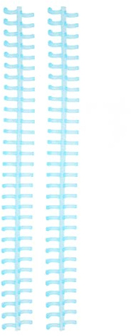 Lot de 10 bandes de reliure 30 trous découpables Outil de reliure résistant à l'usure 10 mm Utiles scolaires Bleu clair transparent