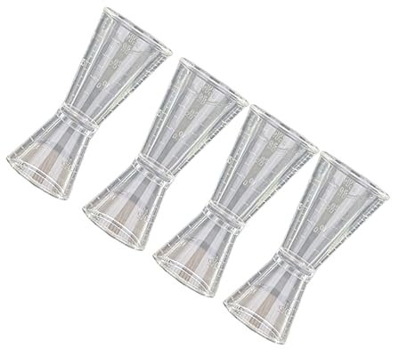RORPOIR 4piezas Básculas De Taza Medidora De Doble Para Cócteles Fiestas Bares y Casa Medición Precisa y