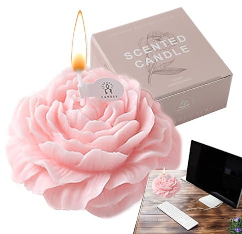 Simpatica Estetica Profumata, Leggera Profumazione A Forma Di Fiore, Candela Con Rosa Floreale Facile Da Usare E Accessori Decorativi Per Casa, Camera Da Letto, Matrimoni, Anniversari E Cene