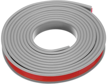QUARKZMAN Borde en Forma de U 9.8' x 5/7 TPE Autoadhesivo para Chapa Borde de Madera Contrachapada Flexible Protector de Borde de Muebles para Gabinetes Estante Reparación (Gris)