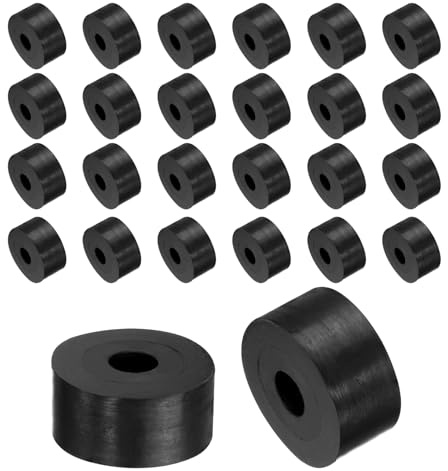 QUARKZMAN 36pz Distanziali Gomma 20mm OD, 6mm ID, 10mm Altezza Distanziatore Rotondo Antivibrazioni Boccola Anelli Tenuta Rondella Piatta Spessa per Accessori Auto Domestici