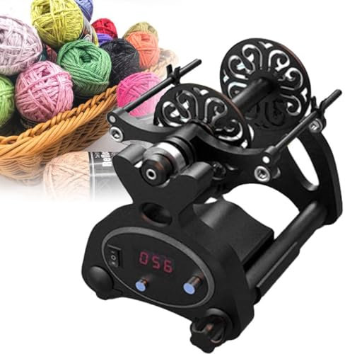Garn-Wollknäuel-Wickler, elektrisches Spinnrad, Garnknäuel-Wickler, Höchstgeschwindigkeit 800 U/min, Kapazität 4 oz (120 g), Vorwärts- und Rückwärtsschaltung, zum Garnweben, Mischen von Roving
