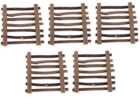 SEWOART 5pezzi Barrette Di Legno Per Giardino Materiale Per Artigianato Fai Da Te Accessori Decorativi Legno Marrone