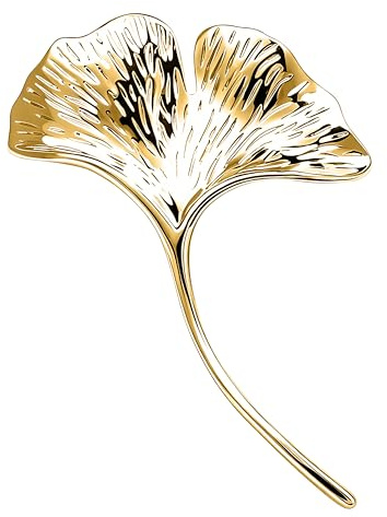 Unimooie Broche Feuille de Ginkgo pour Femme - Design Minimaliste - Cadeau Élégant pour Écharpe et Manteau