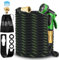 weiclianhp Canna Acqua Giardino 15m con Pistola a 10 Modalità, Tubo Acqua Giardino in TPE con Adattatore in Alluminio Rame, Perfetto per Irrigazione e Autolavaggio – Raccordi in Ottone 1/2 e 3/4