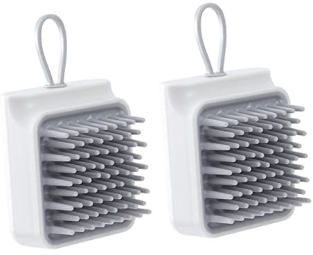 Handheld Shampoo Brush 2pcs PC and TPR Shampoo Brush