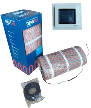 DEVI DEVImat DEVIcomfort DTIR150 Fußbodenheizung Dünnbett SET mit Devireg Touch (12m2)