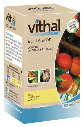 VITHAL Bolla Stop, Integratore a Base di Equisetum Arvense e Chitosano, Formulazione Liquida per Drupacee, 50 ml, Uso Consentito in Agricoltura Biologica