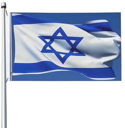 Bandiera di Israele - Bandiera double face, 9 x 1,5 m, resistente, per esterni e giardino, perfetta per interni ed esterni