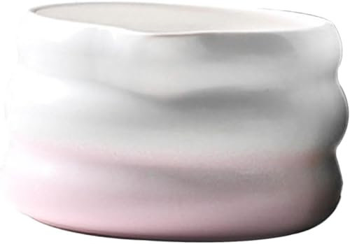 Gcljlmy Giapponese Matcha Bowl Ciotola di tè in porcellana per pulire cinese elegante stoviglie per le famiglie di sala da pranzo (rosa sfumato)