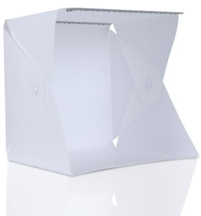 Zymoplas Tenda fotografica in PVC Interfaccia USB portatile 5V LED 2x5600k 2x550lm 6 Panno di sfondo Scatola per fotografare per domestico al coperto