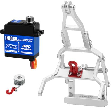 INJORA Servo Impermeable 7KG con Cabrestante & Grúa para TRX4M