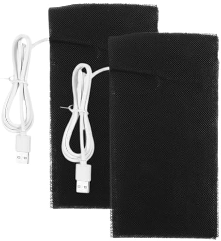 Hemobllio 2er-Pack USB-Reptilien-Heizkissen 17x15 cm – 5 V Heizmatte mit Einstellbarer Temperatur, schnell aufheizend für Terrarien, Untertank-Wärmer für Schildkröten, Schlangen, Eidechsen, Geckos