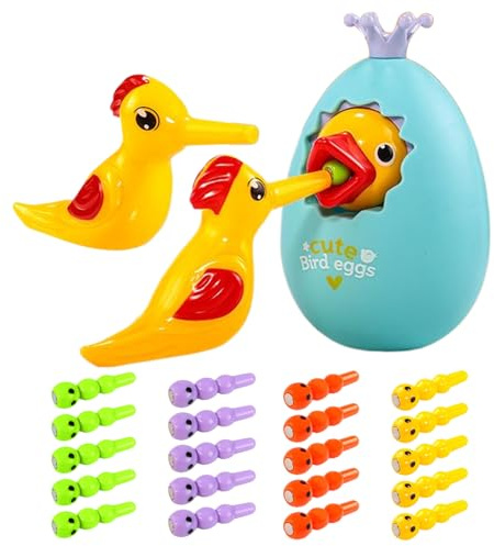 Woodpecker Spielzeug - Magnetischer Fänger Spielset | Wurmfangsammlung mit nachhaltigem Design, Lernlösung für Motorik für Mädchen für