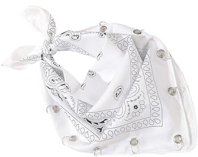 YUAHA Bandana Bandana Scarf Kerchief With Grommet Eyelet For Handbag Belt Strap Accessory