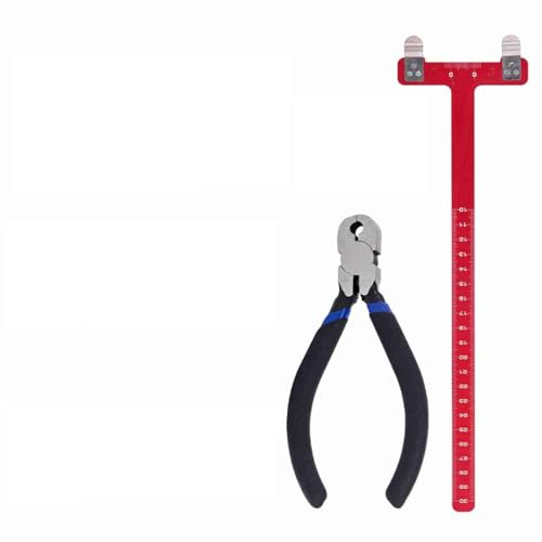 Dioche Outil de Réglage du Tir à l'arc Outil de Réglage du Tir à l'arc - Pinces à Points d'encoche et équerres en T - Règle de de Précision pour Cordes d'arc Recourbées et Composées - Durable et