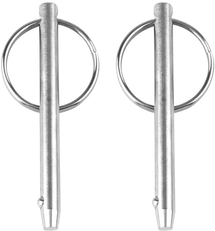 Mobestech Perni di Bloccaggio a Molla in Acciaio Inox 2 Pezzi 6,3x76mm Perni a Sgancio Rapido Sfera per Accessori Barca Resistenti All’usura e Antiruggine per Capottine Bimini Portatili