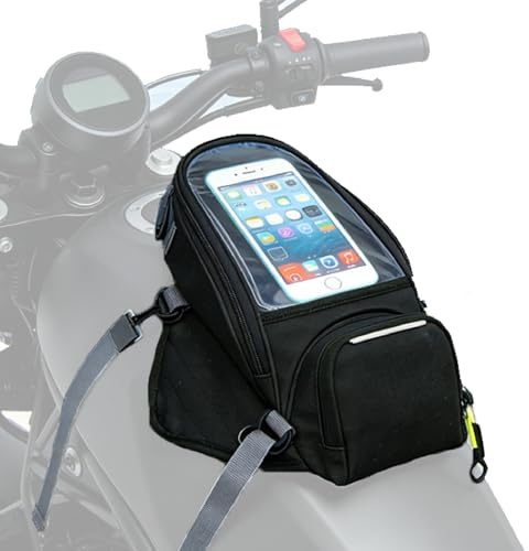 NHGUDAX Tanktasche Motorrad Magnet für Kawasaki Z 900 2000-2025, Waterproof, Motorcycle Oxford with Zip, with Rain Cover Motorcycle Tank Backpack